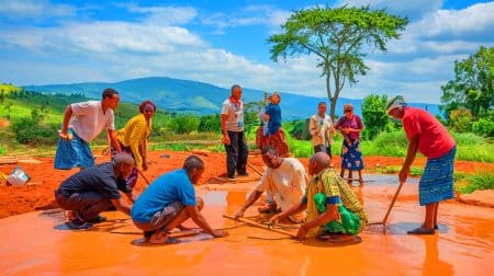 Cette technologie révolutionnaire transforme les sols rwandais à 70 % moins cher que le béton et change des vies