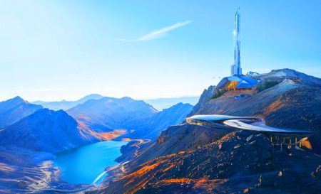 Cette tour de 330m, bijou cristallin au cœur du désert saoudien, redéfinit le luxe et l&rsquo;innovation à Neom