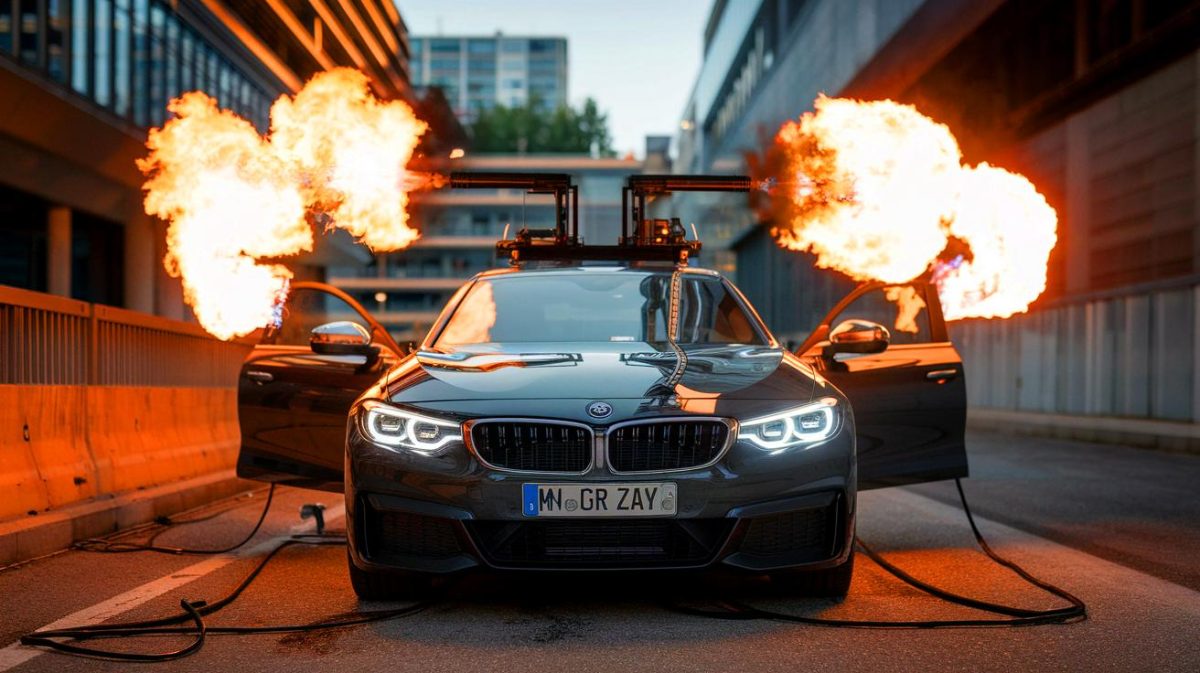 Cette voiture cracheuse de feu : le Blaster, une arme à 8 buses contre le carjacking, éblouit et divise le monde