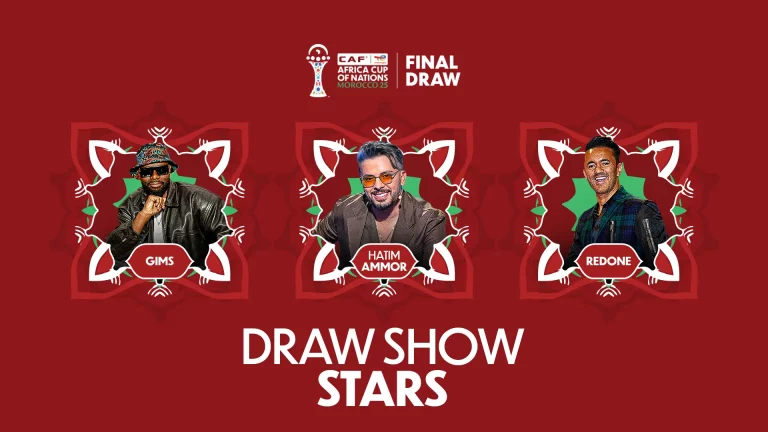 Gims, Ammor et RedOne enflamment le tirage au sort de la CAN 2025 à Rabat : une soirée inoubliable