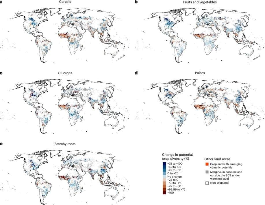 Carte sur l'agriculture et le climat