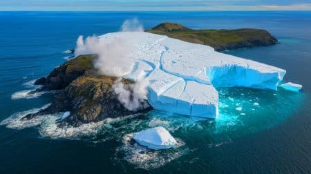 « Collision titanesque » : un iceberg géant ravage une île entière, terreur glacée dans l'océan, les experts impuissants face à cette catastrophe naturelle