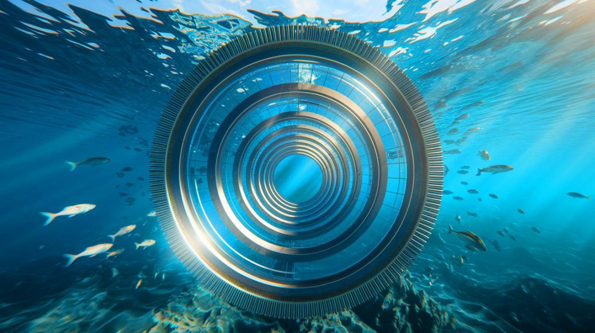 Illustration du projet de tunnel sous-marin reliant l'Afrique à l'Europe (création par IA, illustration non réaliste). Crédit : Ideogram.