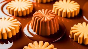 Illustration de la découverte du chocolat Dulcey et de ses saveurs uniques (création par IA, illustration non réaliste). Crédit : Ideogram.