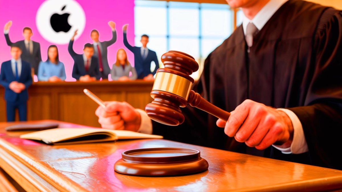 « C’est officiel, Fortnite revient sur l’App Store » : Apple obligé de plier face à Epic, une victoire qui change tout pour les joueurs Illustration de la récente décision de justice contre Apple concernant les commissions de l'App Store (création par IA, illustration non réaliste). Crédit : Ideogram.