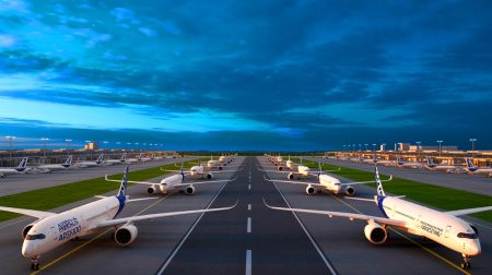 Illustration de l'acquisition de dix Airbus A350-1000 par China Airlines pour des vols long-courriers (création par IA, non réaliste). Crédit : Ideogram