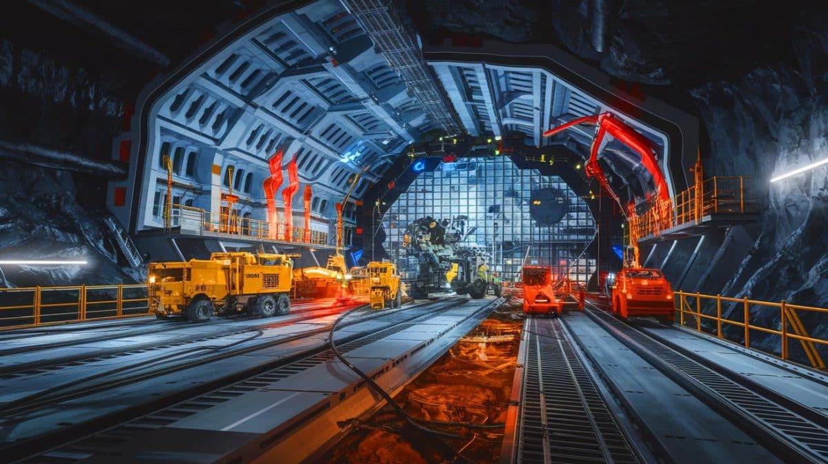 « C’est démesuré » : des images satellites révèlent que la Chine érige un complexe militaire tandis que les États-Unis sont directement menacés Illustration de la construction d'un centre de commandement militaire souterrain en Chine (création par IA, illustration non réaliste). Crédit : Ideogram.
