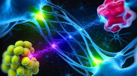 Illustration de la puissance computationnelle des cellules eucaryotes et des processus quantiques en biologie (création par IA, illustration non réaliste). Crédit : Ideogram.