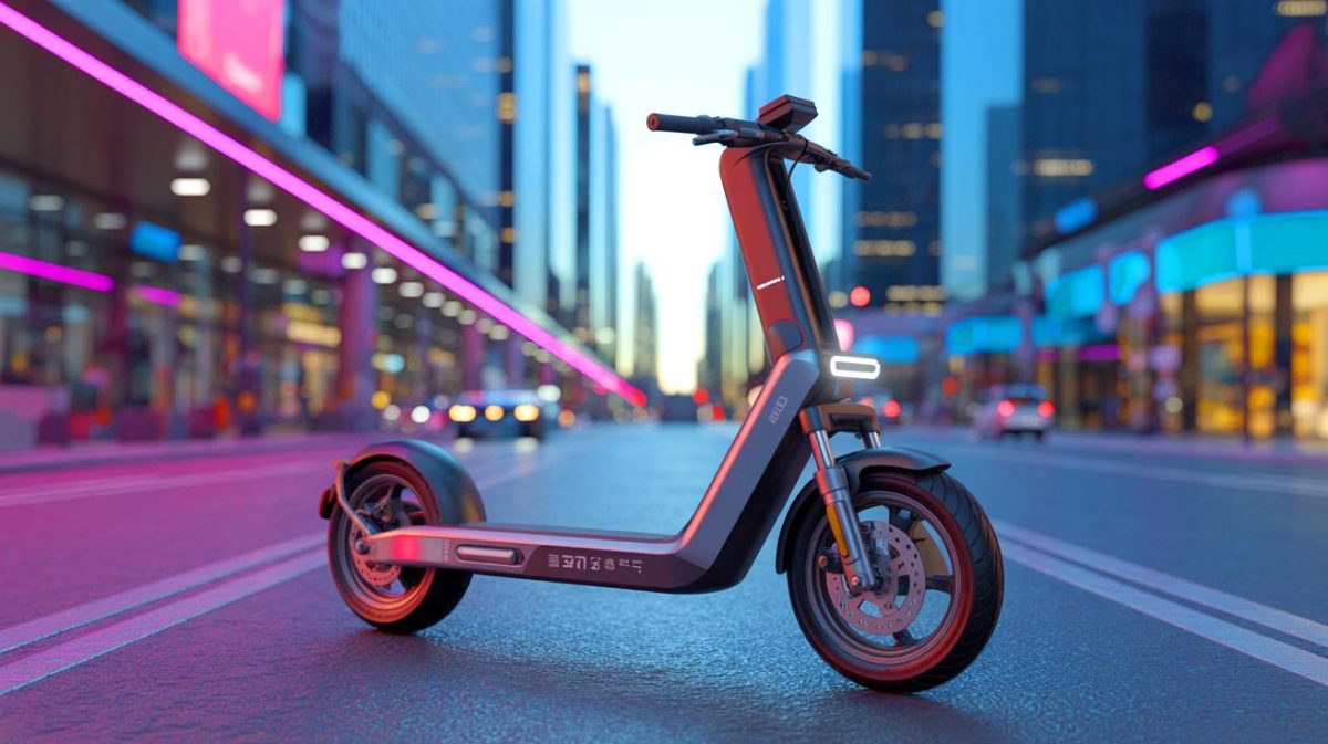 La nouvelle star des trotinettes : la Scooter 5 Pro Xiaomi de 2025 bouleverse le marché avec ses performances inégalées et son design futuriste Illustration de la trottinette Xiaomi Scooter 5 Pro en milieu urbain (création par IA, non réaliste). Crédit : Ideogram