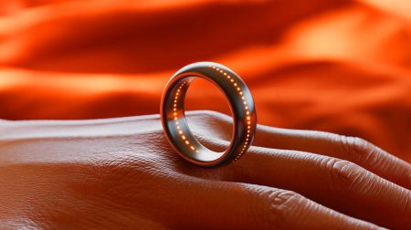 Illustration de l'anneau connecté RAW Ring pour surveiller la fidélité dans les relations amoureuses (création par IA, non réaliste). Crédit : Ideogram