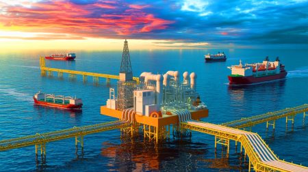 Illustration de l'initiative Northern Lights visant à stocker 5 millions de tonnes de CO₂ sous la mer en Norvège. Image réalisée par IA.