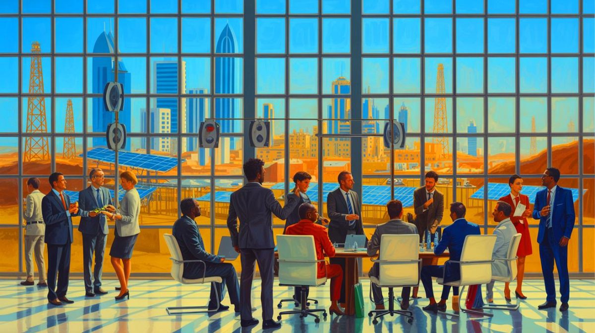 Illustration de l'Algérie se positionnant comme la future deuxième puissance économique d'Afrique. Image réalisée par IA.