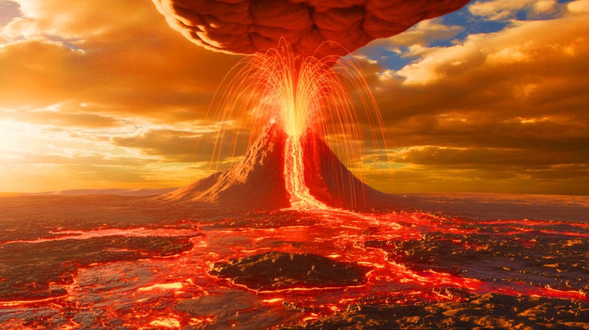Déclaration choc : l’Afrique déchirée par une superplume de roche brûlante émanant des profondeurs terrestres, selon une étude alarmante Illustration de la superplume de roche chaude sous l'Afrique, provoquant des activités volcaniques et une séparation du continent. Image réalisée par IA.