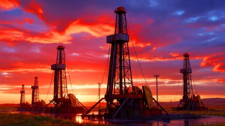 Illustration de la baisse prévue de la production pétrolière aux États-Unis sous la présidence de Donald Trump. Image réalisée par IA.