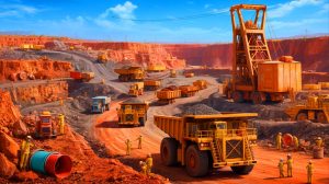 Illustration de la reprise de contrôle par le Niger du gisement d'uranium d'Imouraren. Image réalisée par IA.