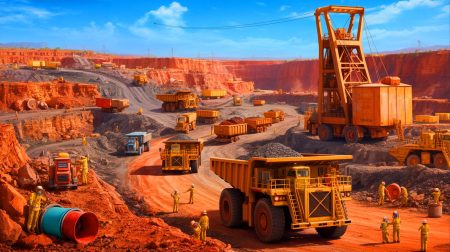 Illustration de la reprise de contrôle par le Niger du gisement d'uranium d'Imouraren. Image réalisée par IA.