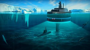 Illustration de la technologie de détection sous-marine développée par la Chine. Image réalisée par IA.