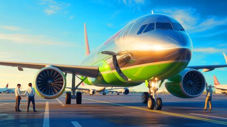 Illustration de l'ascension du C919 de Comac et ses similitudes avec l'A320 d'Airbus. Image réalisée par IA.