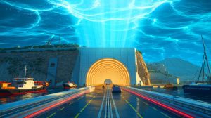 Illustration de la connexion future entre le Maroc et l'Espagne via le tunnel sous-marin. Image réalisée par IA.