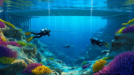 Illustration de la découverte d'un gigantesque réservoir de gaz sous la Méditerranée française. Image réalisée par IA.