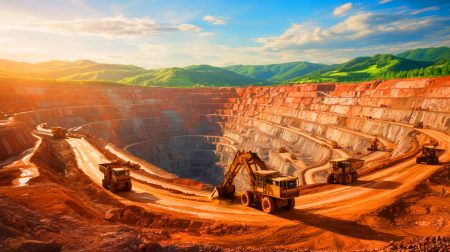Illustration de la découverte d'un immense gisement d'or en Chine. Image réalisée par IA.