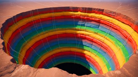 Illustration de la structure mystérieuse sous l'Afrique perturbant le champ magnétique terrestre. Image réalisée par IA.