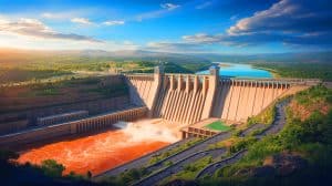 « Une muraille d’eau qui défie le Nil » : ce barrage éthiopien colossal devient la plus grande centrale hydroélectrique d’Afrique, bouleversant l’avenir énergétique du continent Illustration de la construction du Grand Barrage de la Renaissance Éthiopienne et ses implications géopolitiques. Image réalisée par IA.