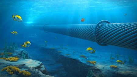 Illustration de l'interconnexion électrique entre le Maroc et le Royaume-Uni, générée par intelligence artificielle.