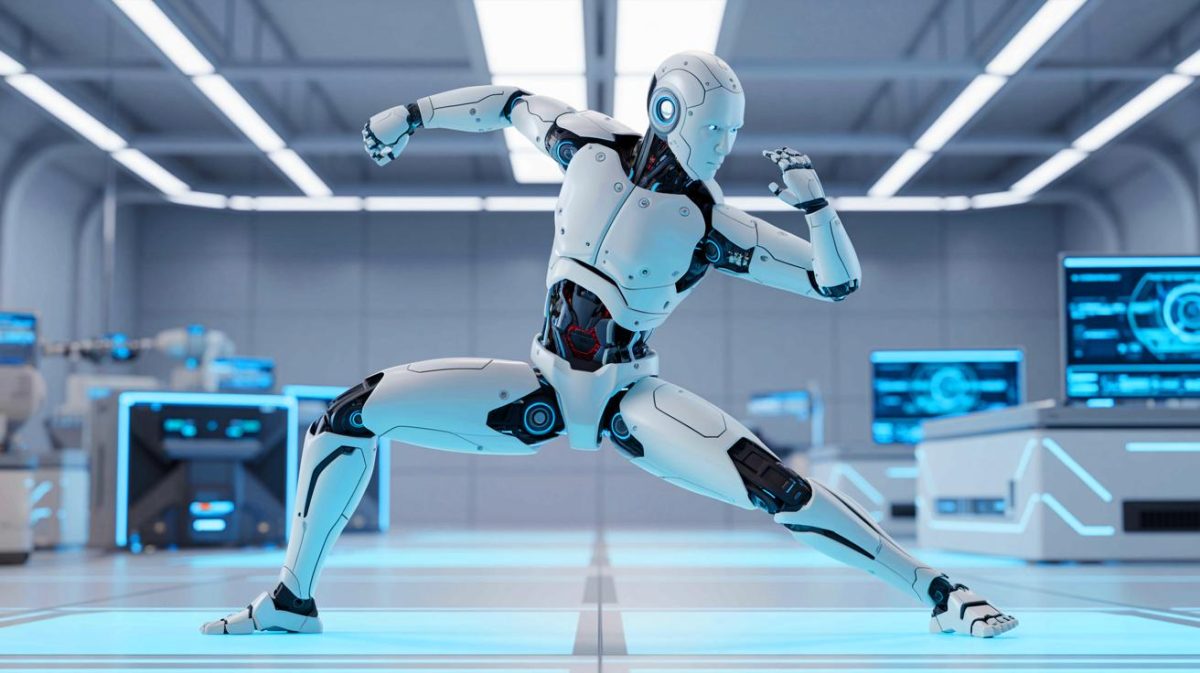 Illustration de l'innovation en robotique humanoïde en Chine, générée par intelligence artificielle.
