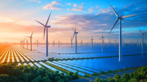 Illustration de la croissance spectaculaire des capacités d'énergie renouvelable en Chine en 2024. Image réalisée par IA.