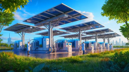 « La Chine va dominer le monde de l’énergie » : ce carburant inattendu pulvérise tous les records et menace l’hégémonie des énergies fossiles Illustration de la technologie chinoise de conversion solaire-hydrogène, générée par intelligence artificielle.