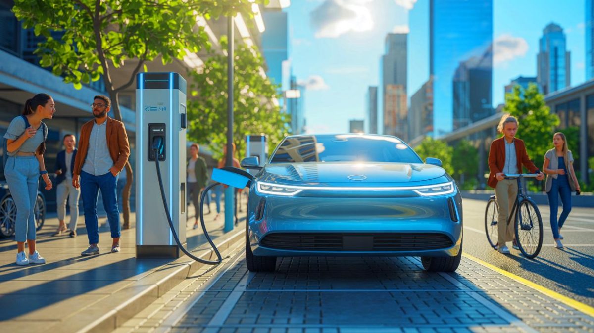 Illustration de l'impact des défis cachés des voitures électriques sur les conducteurs, générée par intelligence artificielle.