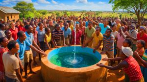 « Un geste fou pour l’humanité » : ce youtubeur dépense 1 million d’euros pour construire 100 puits en Afrique et bouleverse les réseaux sociaux Illustration de MrBeast construisant des puits en Afrique, générée par intelligence artificielle.