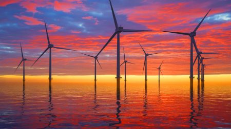 Illustration de l'exploitation de l'hydrogène vert sous la mer du Nord pour transformer l'énergie européenne. Image réalisée par IA.