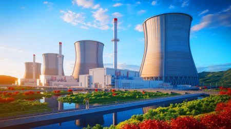 Illustration de la centrale nucléaire de Qinshan, dans la province du Zhejiang, en 2023.