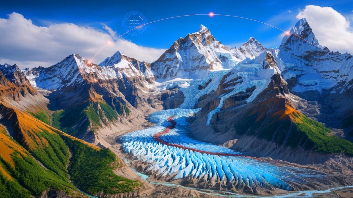 Illustration de l'algorithme révolutionnaire améliorant les prévisions climatiques pour l'Himalaya.