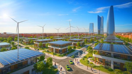 Les entreprises françaises accusent ce géant : « Expansion dangereuse » dans le high-tech vert en Espagne, tensions croissantes. Illustration de la transformation d'Eiffage vers des technologies énergétiques intelligentes en Espagne.