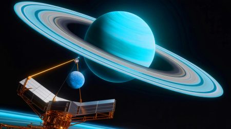 « Stupéfiant choc : ils ont osé ! » Uranus révèle un satellite shakespearisé dans une découverte cataclysmique Illustration de la nouvelle lune S/2025 U 1 découverte autour d'Uranus grâce au télescope spatial James Webb.