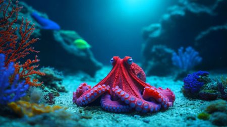 Découverte incroyable : une pieuvre « rouge sang » s’aplatit comme une crêpe à 5 000 mètres de profondeur Illustration de la découverte de la pieuvre crêpe de Carnavon dans les profondeurs marines australiennes.