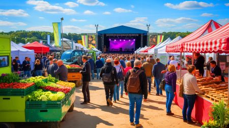 Dernière chance incroyable : « Voir Soprano pour 8€ » à la 5e plus grande foire de France, secret révélé Illustration de la Foire de Châlons-en-Champagne, carrefour d'innovations agricoles et de festivités musicales.