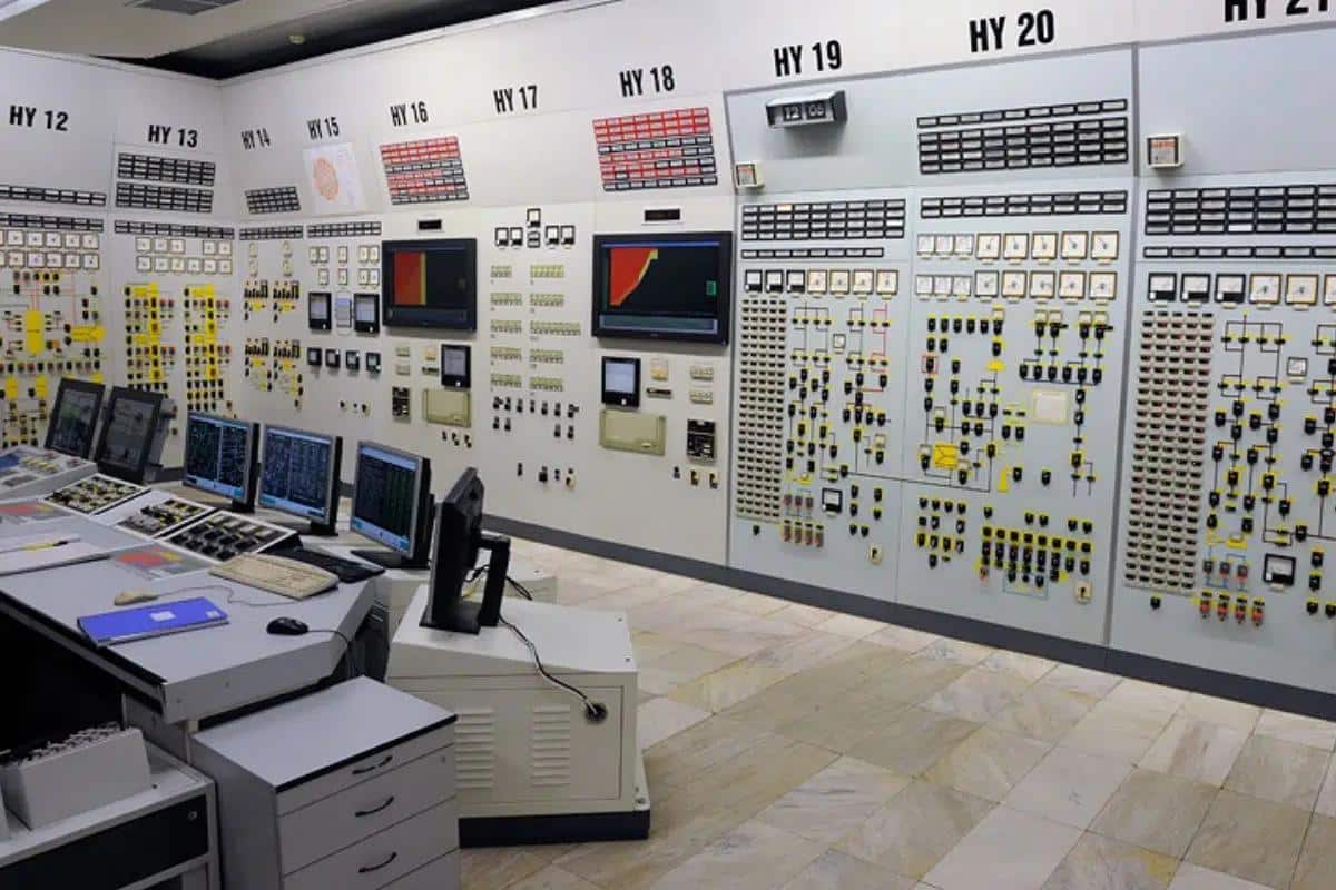 La cabine de supervision du réacteur numéro 5 de la centrale nucléaire de Kozloduy.