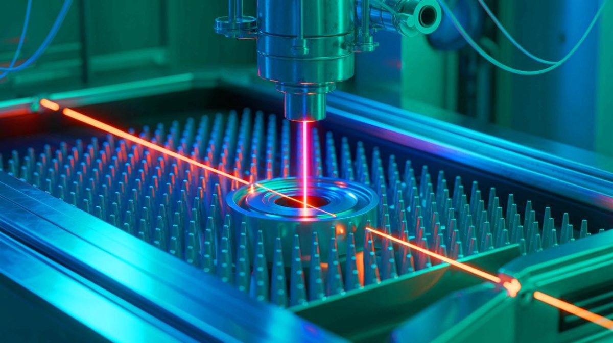 Illustration de la technologie laser utilisée pour enrichir l'uranium par Global Laser Enrichment.