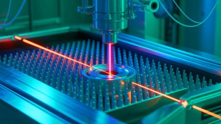 Illustration de la technologie laser utilisée pour enrichir l'uranium par Global Laser Enrichment.