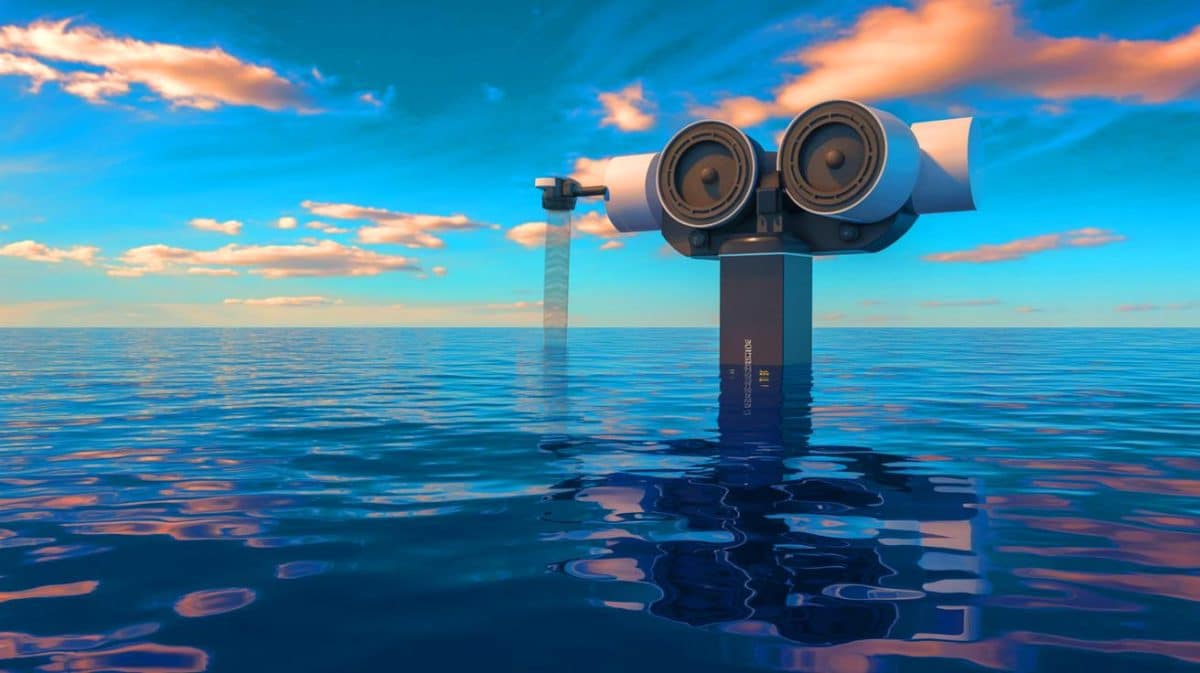 Illustration de la vente du centième sonar CAPTAS par Thales, marquant une avancée dans les technologies sous-marines.
