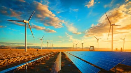 Illustration de l'annulation de projets d'énergies vertes par les États-Unis et de l'impact stratégique sur la Chine.