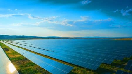 Illustration de la collaboration entre ENGIE et Meta pour un parc solaire de 600 mégawatts au Texas.