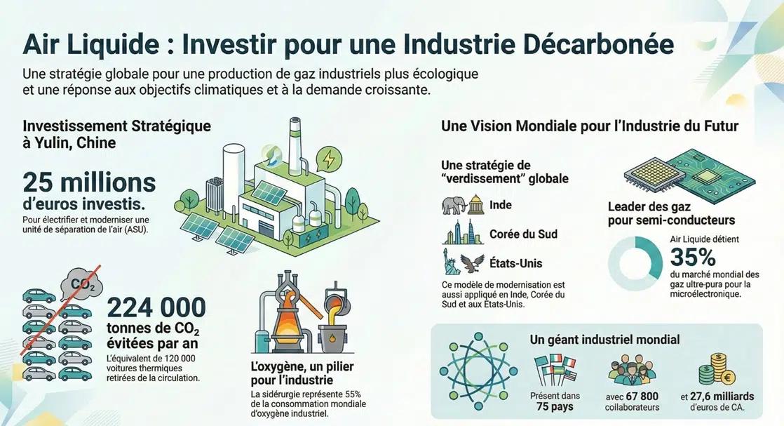 Illustration sur le financement d'Air Liquide pour son site de production dans le Shaanxi.